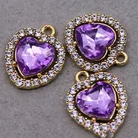 Brass & Acrylic with Rhinestones Pendants