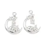 Brass Micro Pave Cubic Zirconia Pendants