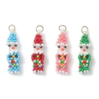Easter Glass Seed Beaded Dwarf Pendants
