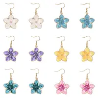 6 Pairs 304 Stainless Steel Dangle Earrings