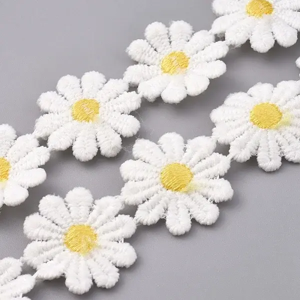 Daisy Sun Flower Decorating Polyester Lace Trims