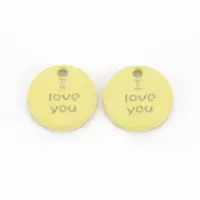 Spray Painted Alloy Charms for Valentine's Day