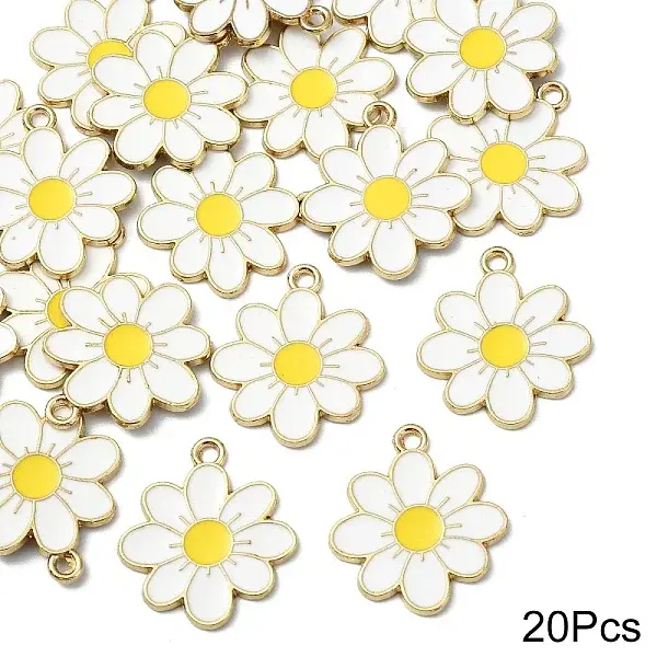 20Pcs Eco-Friendly Alloy Enamel Pendants