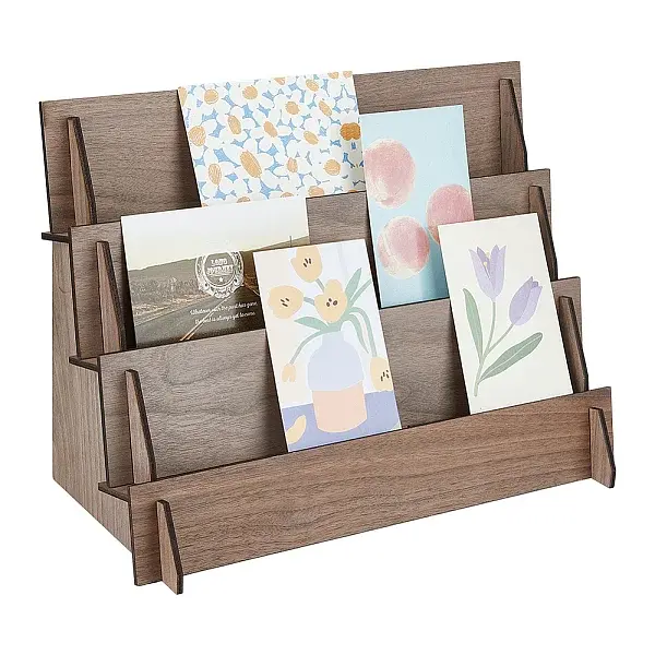 3-Tier Wooden Earring Display Card Stands