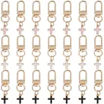 21Pcs 3 Colors Cross Alloy Enamel Pendant Decoration