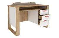 Psací stůl brody - dub zlatý/bílá