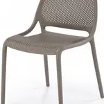 HALMAR Plastová židle K532 hnědá khaki