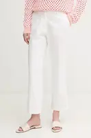 Kalhoty Sisley dámské, černá barva, jednoduché, medium waist