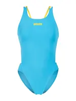 ARENA Jednodielne plavky 'TECH MULTI SOLID'  svetlomodrá / žltá