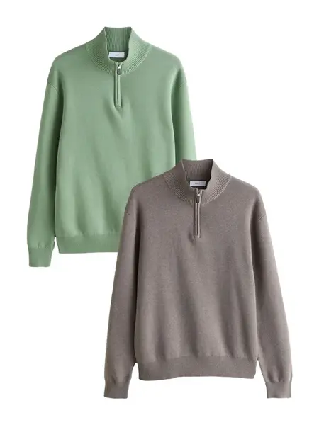 Next Sveter  farby bahna / pastelovo zelená