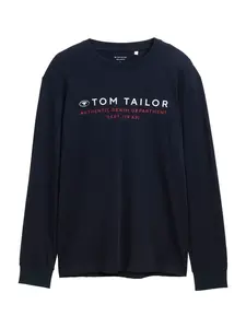 TOM TAILOR Tričko  tmavomodrá / červená / biela
