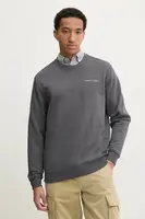 Mikina Tommy Jeans pánská, šedá barva, hladká, DM0DM20249