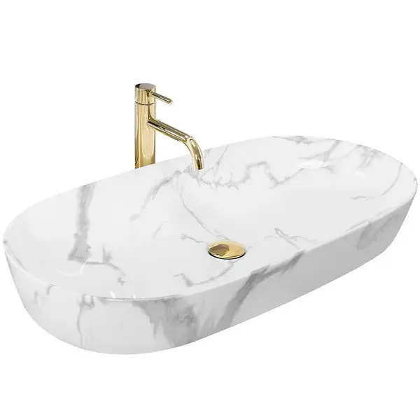 Umyvadlo na desku Cleo 81 Marmo Shine 07RU+REA-U8403