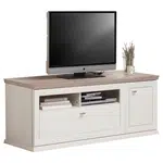 Hom`in KOMODA POD TELEVIZI, šedá, bílá, 150,2/53,9/50 cm