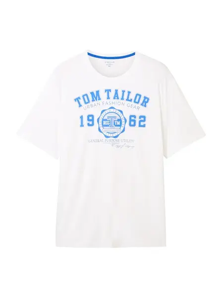 TOM TAILOR Men + Tričko  modrá / biela