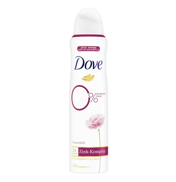 Dove 0% Alu Růže a Jasmín deodorant ve spreji 150 ml