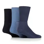 IOMI 3 páry Diabetik ponožky BAMBUS široký lem bez gumičiek Džínsové - Veľkosť ponožky 43-45