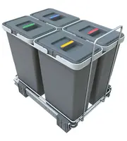 Elletipi - Vstavaný odpadkový kôš, delený, 32 l PF01 34B3ROZ1