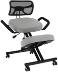 TEMPO KONDELA Ergonomická klekačka RUFUS šedohnědá Taupe/černá
