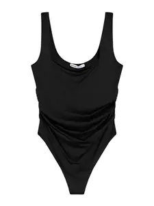 Bershka Košeľové body  čierna