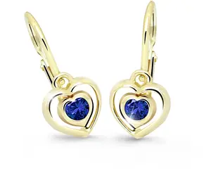 Cutie Jewellery Dětské srdíčkové náušnice C2752-10-X-1 modrá