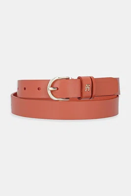 Kožený pásek Tommy Hilfiger dámský, béžová barva, AW0AW16836