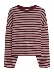 Bershka Tričko  karmínovo červená / biela