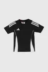 Dětské bavlněné tričko adidas Performance TIRO24 SWTEEY černá barva