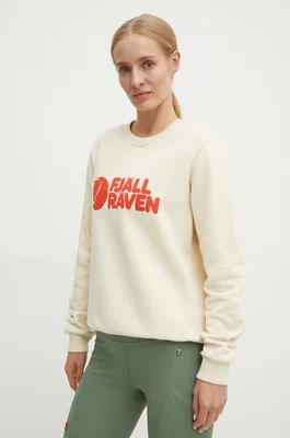Tepláková mikina Fjallraven Fjällräven Logo béžová barva, s potiskem, F84143.113.214