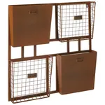 Ambia Home NÁSTĚNNÝ REGÁL, hnědá, 60/8/60 cm