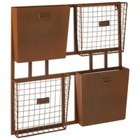 Ambia Home NÁSTĚNNÝ REGÁL, hnědá, 60/8/60 cm