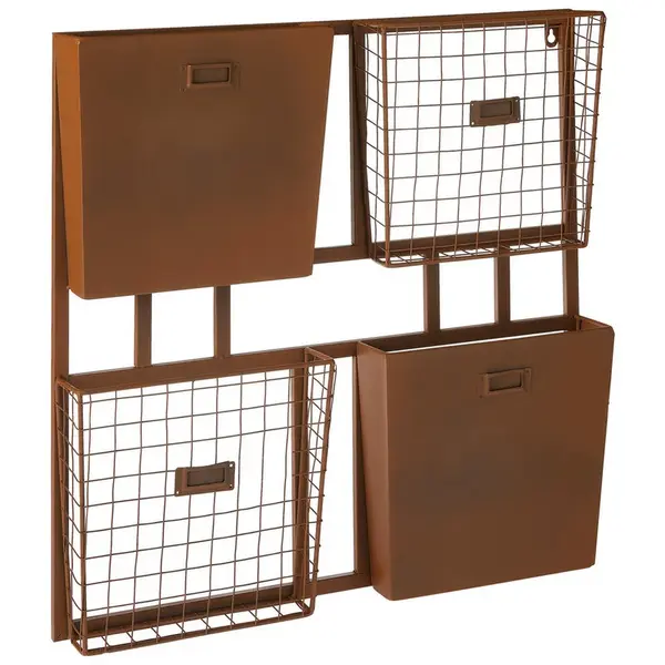 Ambia Home NÁSTĚNNÝ REGÁL, hnědá, 60/8/60 cm