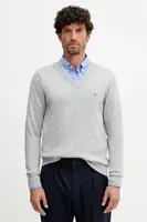 Svetr s příměsí kašmíru Tommy Hilfiger pánský, šedá barva, lehký