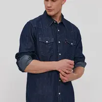 Košile Levi's pánské, tmavomodrá barva, regular, s klasickým límcem, 85744.0000-Blues