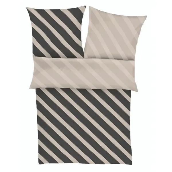 S. Oliver OBOUSTRANNÉ POVLEČENÍ, makosatén, béžová, šedá, 140/200 cm