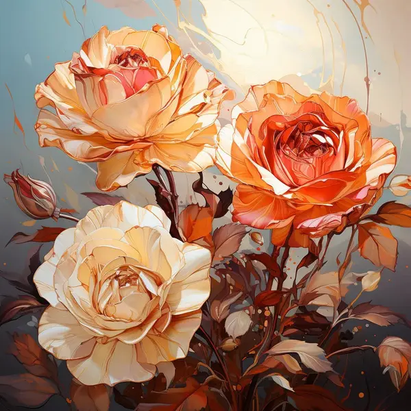 MALBA NA PLÁTNĚ, květiny, 30/30 cm