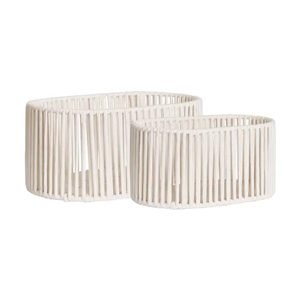 Sada úložných košů House Nordic Arese 2-pack bílá barva