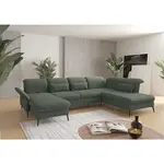 Sit & More SEDACÍ SOUPRAVA, textil, zelená