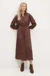 Šaty Answear.LAB hnědá barva, maxi