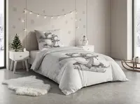 3D Bavlněné povlečení FROSTY šedé, 100% bavlna Rozměr povlečení: 80 x 80 cm | 135 x 200 cm