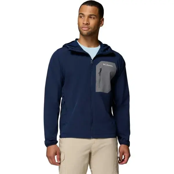 Columbia TALL HEIGHTS™ III HOODED SOFTSHELL Pánská softshellová bunda, tmavě modrá, velikost