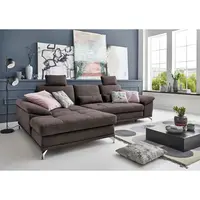 Sit & More ROHOVÁ SEDAČKA, textil, tmavě hnědá