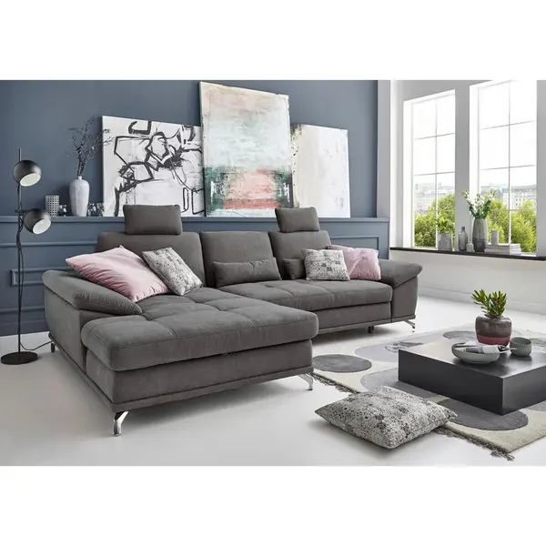 Sit & More ROHOVÁ SEDAČKA, textil, šedá