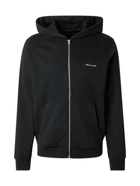 Abercrombie & Fitch Tepláková bunda  čierna