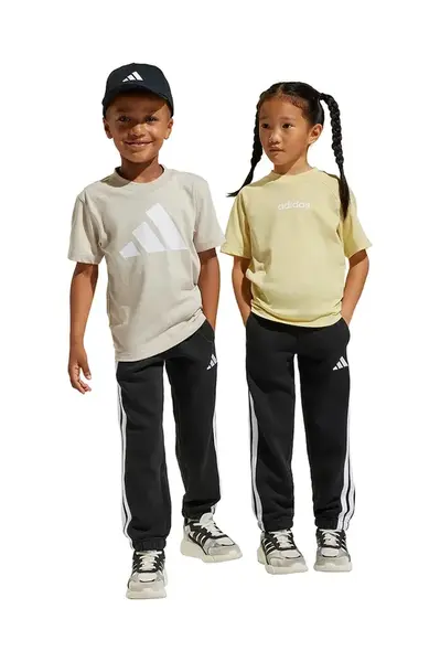 Dětské tepláky adidas černá barva, s aplikací, JC9612