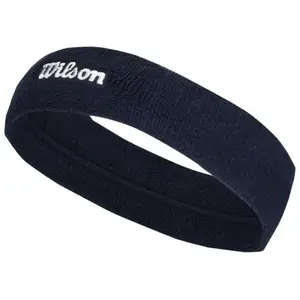 Wilson U TERRY LOGO HEADBAND Sportovní čelenka, tmavě modrá, velikost UNI