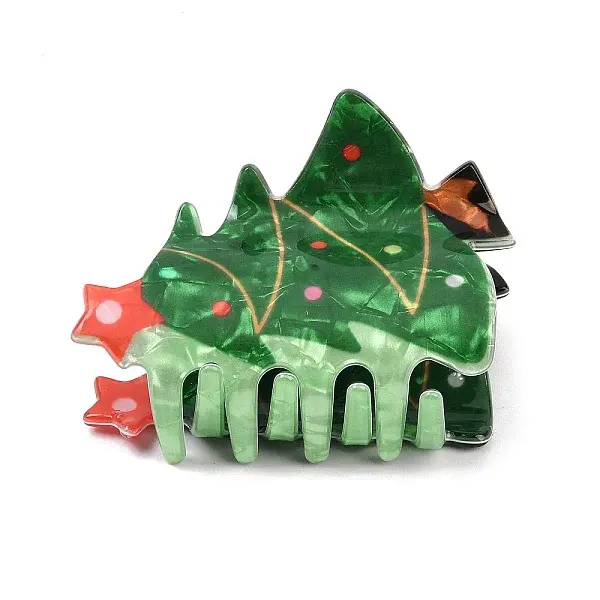 Christmas Acetic Acid Claw Hair Clips for Women Girls