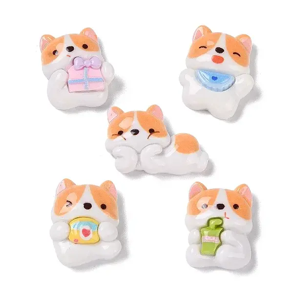 Opaque Resin Puppy Cabochons