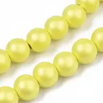 Painted Natural Wood Beads Strands