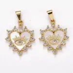 Brass Clear Cubic Zirconia Pendants